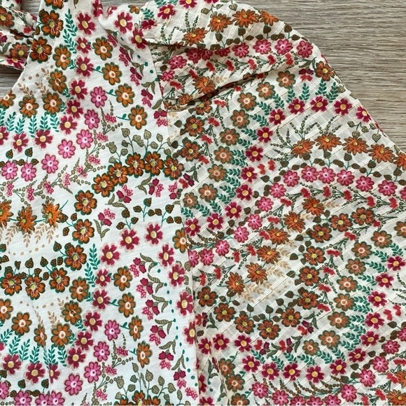 Loft Garden Shimmer Tie Back Mixed Media Top Size XS NWT - Picture 7 of 13